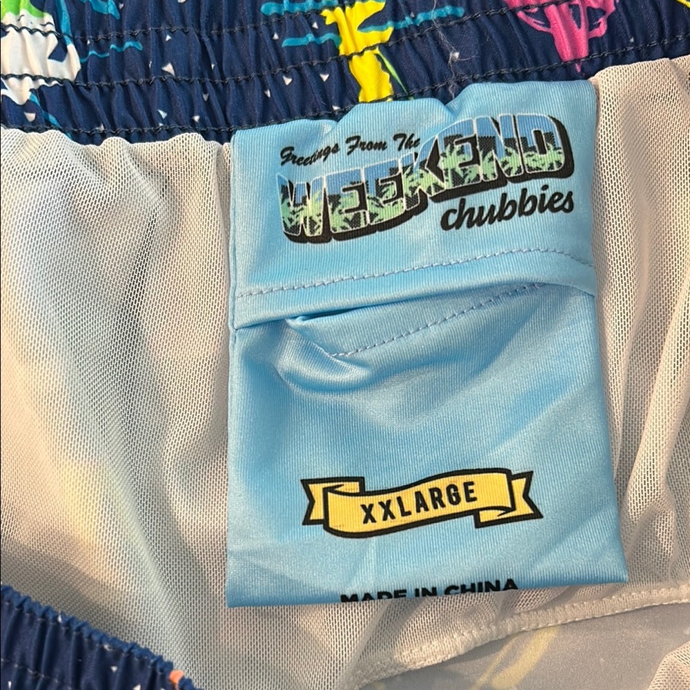 Chubbies Navy Ski Print Swim Shorts size XXL - Picture 2 of 6